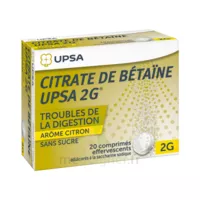 Citrate De Betaïne Upsa 2 G Comprimés Effervescents Sans Sucre Citron 2t/10 à Andernos