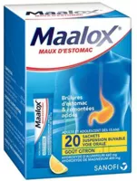 Maalox Maux D'estomac, Suspension Buvable Citron 20 Sachets à Andernos