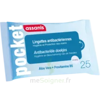 Assanis Pocket Lingette Antibactérienne Mains Paquet/25 à Andernos